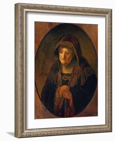 The Mother of the Artist as Prophet Hannah, 1639-Rembrandt van Rijn-Framed Giclee Print