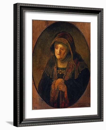 The Mother of the Artist as Prophet Hannah, 1639-Rembrandt van Rijn-Framed Giclee Print