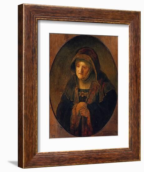 The Mother of the Artist as Prophet Hannah, 1639-Rembrandt van Rijn-Framed Giclee Print