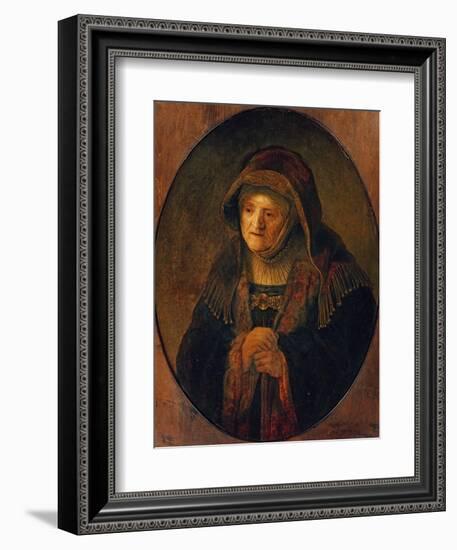 The Mother of the Artist as Prophet Hannah, 1639-Rembrandt van Rijn-Framed Giclee Print