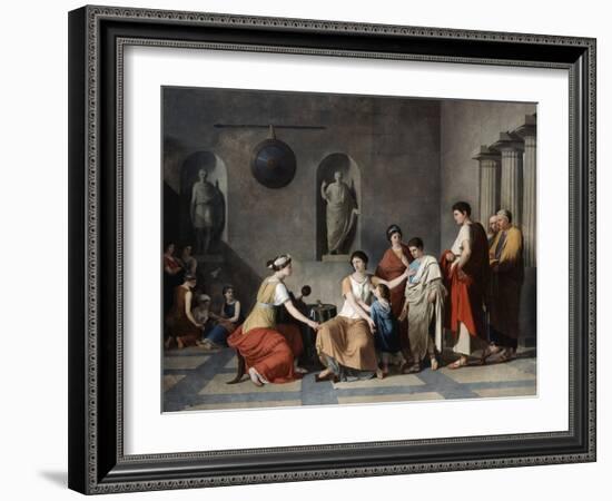 The Mother of the Gracchi, C1780-Joseph Benoit Suvee-Framed Giclee Print