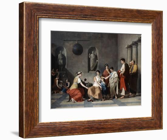 The Mother of the Gracchi, C1780-Joseph Benoit Suvee-Framed Giclee Print