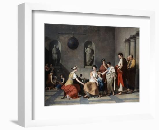 The Mother of the Gracchi, C1780-Joseph Benoit Suvee-Framed Giclee Print