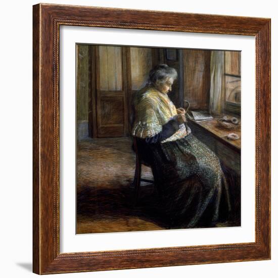 The Mother Portrait of Aged Woman, 1907 (Pastel on Paper)-Umberto Boccioni-Framed Giclee Print