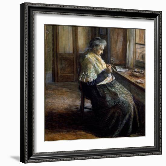 The Mother Portrait of Aged Woman, 1907 (Pastel on Paper)-Umberto Boccioni-Framed Giclee Print