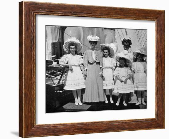 The Mother, Sister and Children of Tsar Nicholas II (1868-191) of Russia, 1908-null-Framed Giclee Print
