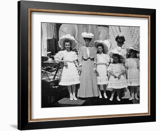 The Mother, Sister and Children of Tsar Nicholas II (1868-191) of Russia, 1908-null-Framed Giclee Print