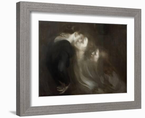 The Motherly Kiss, Late 1890s-Eugene Carriere-Framed Giclee Print