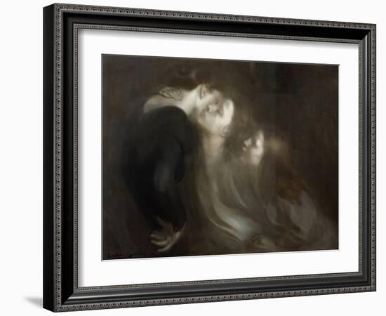 The Motherly Kiss, Late 1890s-Eugene Carriere-Framed Giclee Print