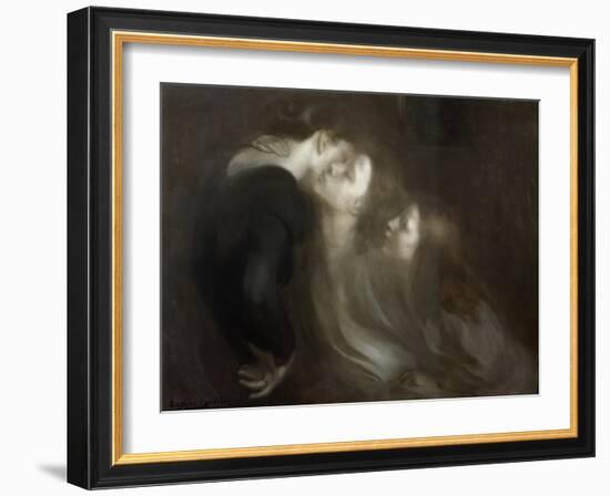 The Motherly Kiss, Late 1890s-Eugene Carriere-Framed Giclee Print