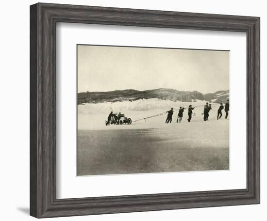 'The Motor-Car in Soft Snow, after the return of the Ship', c1908, (1909)-Unknown-Framed Photographic Print