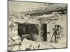 'The Motor Car in the Garage, and Maize-Crusher on the right', c1908, (1909)-Unknown-Mounted Photographic Print