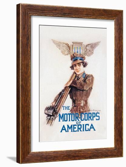 The Motor-Corps of America-Howard Chandler Christy-Framed Art Print