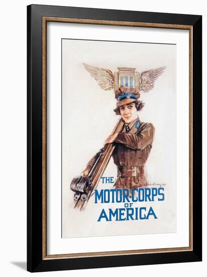 The Motor-Corps of America-Howard Chandler Christy-Framed Art Print