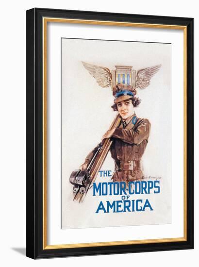 The Motor-Corps of America-Howard Chandler Christy-Framed Art Print