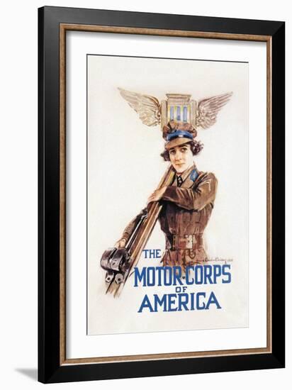 The Motor-Corps of America-Howard Chandler Christy-Framed Art Print