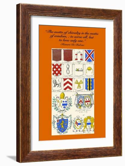 The Motto of Chivalry Is the Motto of Wisdom to Serve All, But to Love Only One-Hugh Clark-Framed Art Print