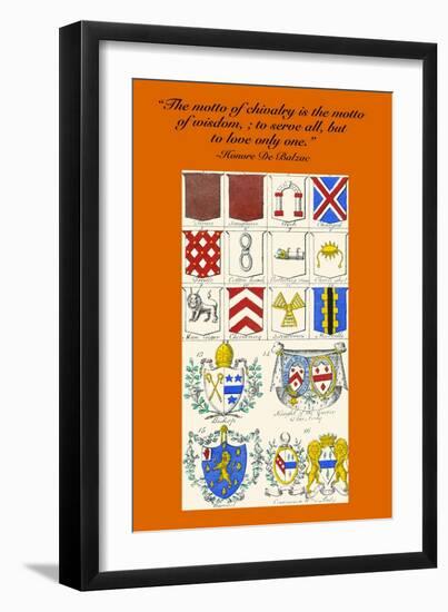 The Motto of Chivalry Is the Motto of Wisdom to Serve All, But to Love Only One-Hugh Clark-Framed Art Print