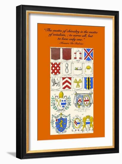 The Motto of Chivalry Is the Motto of Wisdom to Serve All, But to Love Only One-Hugh Clark-Framed Art Print