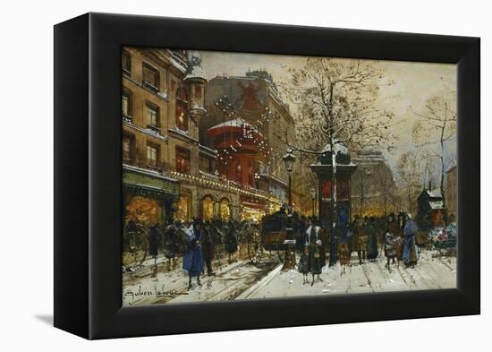 The Moulin Rouge, Paris-Eugene Galien-Laloue-Framed Premier Image Canvas