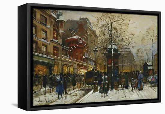 The Moulin Rouge, Paris-Eugene Galien-Laloue-Framed Premier Image Canvas