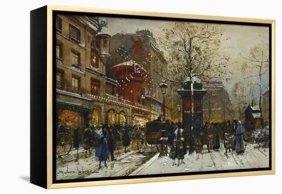 The Moulin Rouge, Paris-Eugene Galien-Laloue-Framed Premier Image Canvas