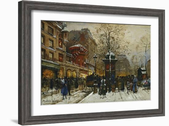 The Moulin Rouge, Paris-Eugene Galien-Laloue-Framed Giclee Print