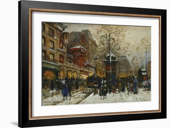 The Moulin Rouge, Paris-Eugene Galien-Laloue-Framed Giclee Print