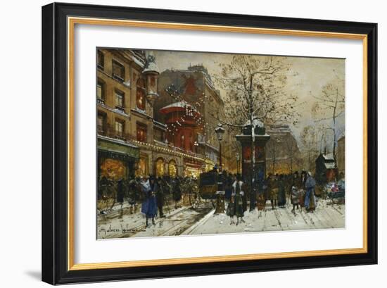 The Moulin Rouge, Paris-Eugene Galien-Laloue-Framed Giclee Print