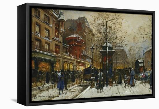 The Moulin Rouge, Paris-Eugene Galien-Laloue-Framed Premier Image Canvas