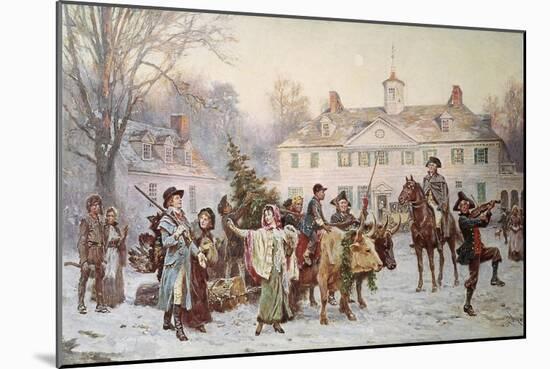 The Mount Vernon Yule Log-Jean Leon Gerome Ferris-Mounted Giclee Print