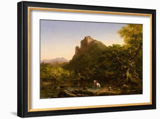 The Mountain Ford, 1846-Thomas Cole-Framed Giclee Print