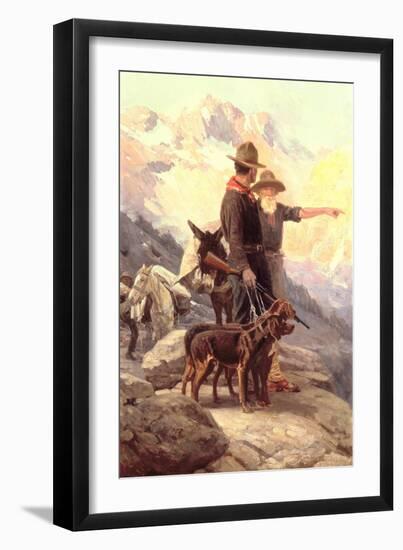 The Mountain Hunt, 1917-Frank Tenney Johnson-Framed Giclee Print