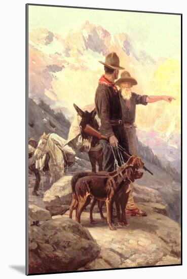 The Mountain Hunt, 1917-Frank Tenney Johnson-Mounted Giclee Print