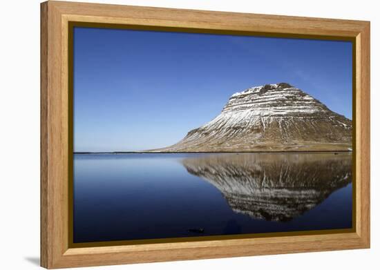 The Mountain of Kirkjufell Reflected in the Waters of Halsvadali, Snaefellsnes Peninsula, Iceland-William Gray-Framed Premier Image Canvas