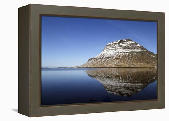 The Mountain of Kirkjufell Reflected in the Waters of Halsvadali, Snaefellsnes Peninsula, Iceland-William Gray-Framed Premier Image Canvas