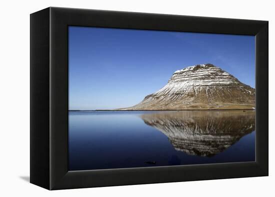 The Mountain of Kirkjufell Reflected in the Waters of Halsvadali, Snaefellsnes Peninsula, Iceland-William Gray-Framed Premier Image Canvas