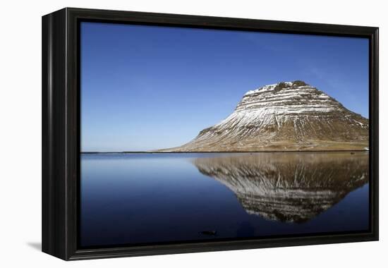 The Mountain of Kirkjufell Reflected in the Waters of Halsvadali, Snaefellsnes Peninsula, Iceland-William Gray-Framed Premier Image Canvas