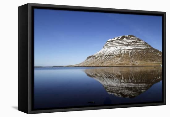 The Mountain of Kirkjufell Reflected in the Waters of Halsvadali, Snaefellsnes Peninsula, Iceland-William Gray-Framed Premier Image Canvas