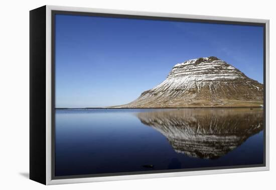 The Mountain of Kirkjufell Reflected in the Waters of Halsvadali, Snaefellsnes Peninsula, Iceland-William Gray-Framed Premier Image Canvas