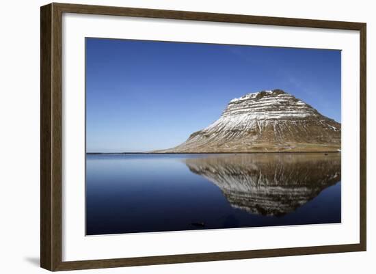 The Mountain of Kirkjufell Reflected in the Waters of Halsvadali, Snaefellsnes Peninsula, Iceland-William Gray-Framed Photographic Print