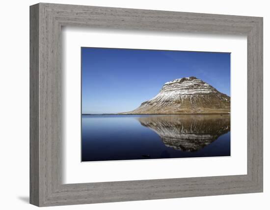 The Mountain of Kirkjufell Reflected in the Waters of Halsvadali, Snaefellsnes Peninsula, Iceland-William Gray-Framed Photographic Print