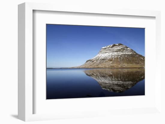 The Mountain of Kirkjufell Reflected in the Waters of Halsvadali, Snaefellsnes Peninsula, Iceland-William Gray-Framed Photographic Print