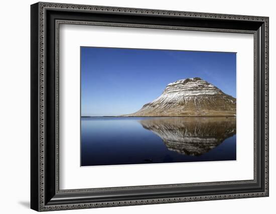The Mountain of Kirkjufell Reflected in the Waters of Halsvadali, Snaefellsnes Peninsula, Iceland-William Gray-Framed Photographic Print