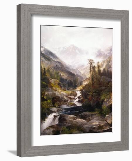 The Mountain of the Holy Cross-Thomas Moran-Framed Giclee Print