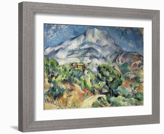 The Mountain Saint Victoire-Paul Cézanne-Framed Art Print