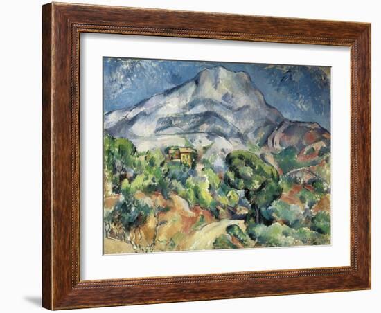 The Mountain Saint Victoire-Paul Cézanne-Framed Art Print