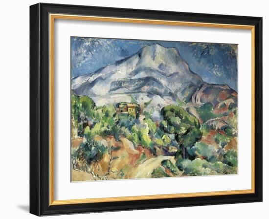 The Mountain Saint Victoire-Paul Cézanne-Framed Art Print