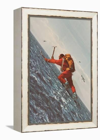 The Mountaineer, 2021 (Collage)-Florent Bodart-Framed Premier Image Canvas