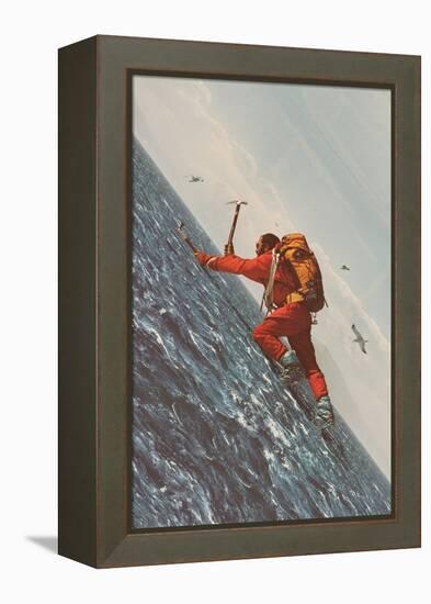 The Mountaineer, 2021 (Collage)-Florent Bodart-Framed Premier Image Canvas